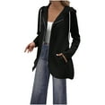 thumbnail image 1 of Lenpel Women's Zip up Hoodies Casual Long Sleeve Solid Tunic Sweatshirts Fashion Fall Jackets with Pockets, 1 of 6