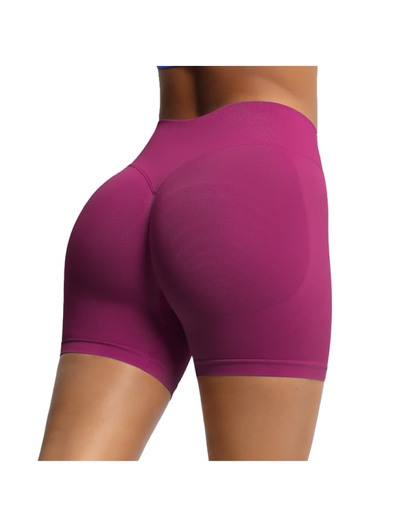 Workout Shorts for Women Seamless High Waisted Scrunch Butt Lifting Gym Yoga Shorts Booty Biker Shorts