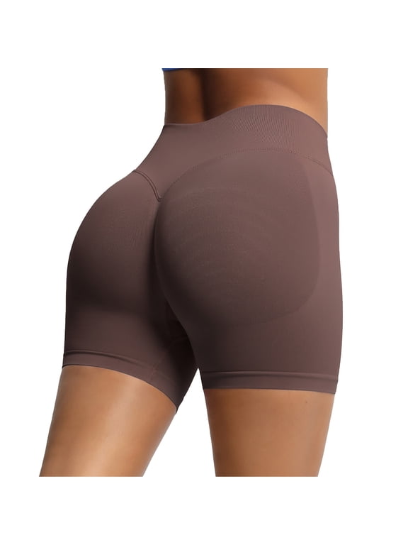 Workout Shorts for Women Seamless High Waisted Scrunch Butt Lifting Gym Yoga Shorts Booty Biker Shorts