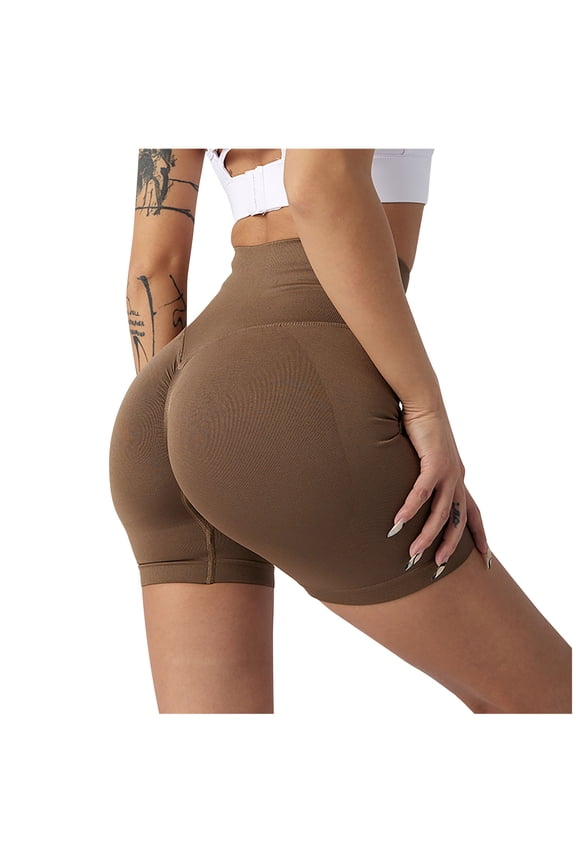 Workout Shorts for Women Seamless High Waisted Scrunch Butt Lifting Yoga Gym Shorts Booty Biker Shorts