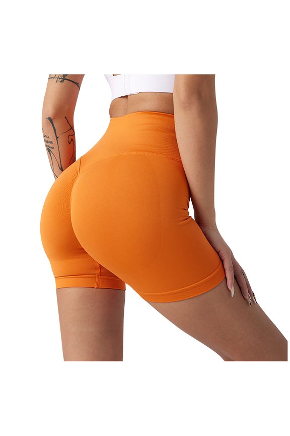 Workout Shorts for Women Seamless High Waisted Scrunch Butt Lifting Yoga Gym Shorts Booty Biker Shorts