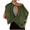thumbnail image 1 of Lenpel Workout Tops for Women Short Sleeve Crew Neck Open Back Crop Tops Casual Athletic T-Shirts Loose Running Yoga Tees, 1 of 6