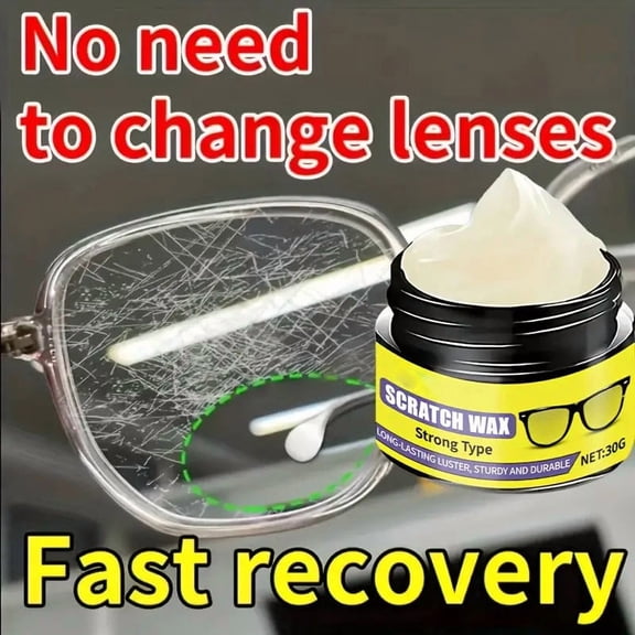 Lens Cleaner Lens Scratch Restorer Lens Grinding Repair Wax,Eye Glass Scratch Remover,Eyewear Polish Cleaner For Home School Vacation Travel Outgoing Road Trip