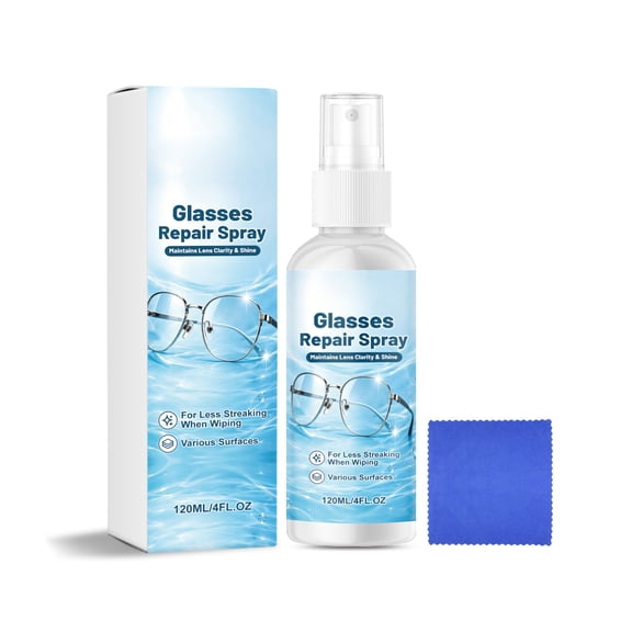 Lens Cleaning and Scratch Repair Spray for Eyewear, Camera Lenses, and Screen Protection, 4oz (120ml), Convenient 2-in-1 Cleaning & Scratch Repair for Glasses, Watches, and Tablets