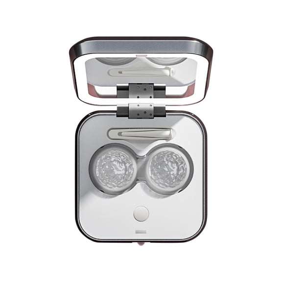 Lens Cosmetic Cleaner for Contacts Glasses Case, Automatic Vibration Cleaner for Lenses and Makeup Mirrors, Compact Portable Design, Gentle and Efficient Cleaning