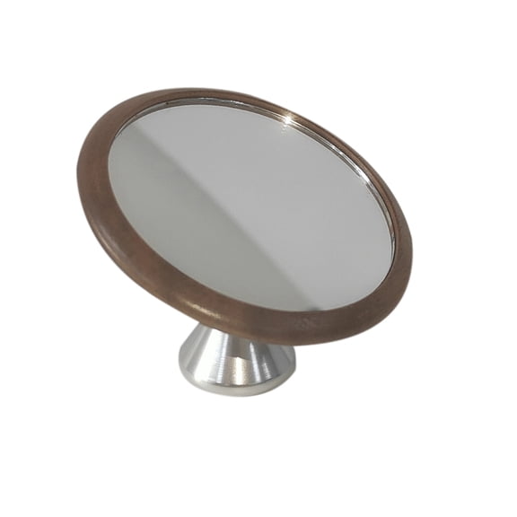 Lens Flow Rate Observation Wooden MDF Base Magnetic Coffee Tampering Reflective Mirror for Cafe A