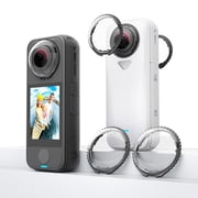 Lens Guards Cover Compatible with Insta360 X4 Air, High Tempered Glass Lens Protector Cover Multi-Coated Anti-scratch Anti-glare Cap Replacement Kit For Insta 360 X4 Air Accessories