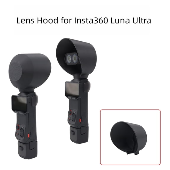 Lens Hood Compatible with Insta360 Luna Ultra Camera Lens Sun Glare Shield Light Blocking Protector Cover