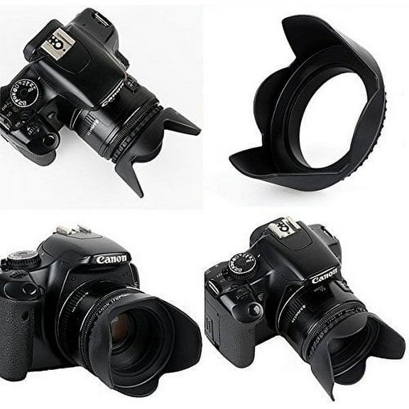 Lens Hood For Nikon D5100 D3100 D5000 D3000 D3200 D5200 D5300 D3300 D5500 FM10 (52mm Compatible)
