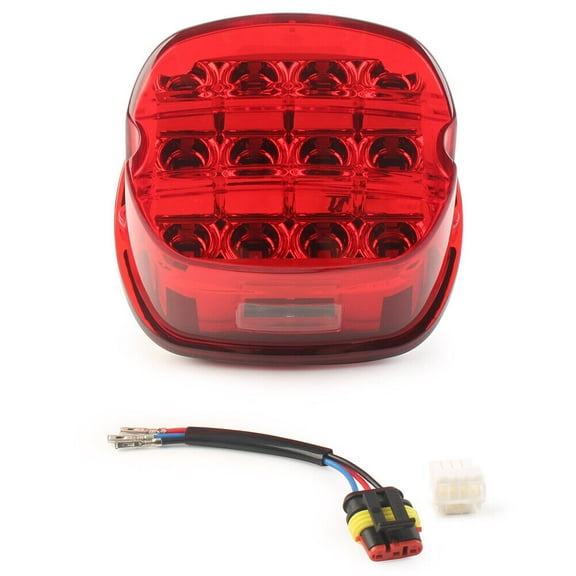 Lens LED Brake Tail Light Fit for HARLEY Electra Glide Fatboy Ultra Limited Dyna Red