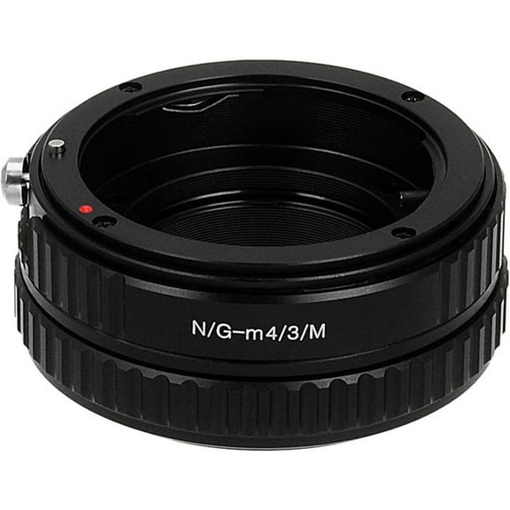 Lens Mount Macro Adapter for Nikon Nikkor F Mount G-Type D/SLR Lens to Micro Four Thirds (MFT, M4/3) Mount Mirrorless Camera Body for Variable Close Focus with Built-In Aperture Control Dial