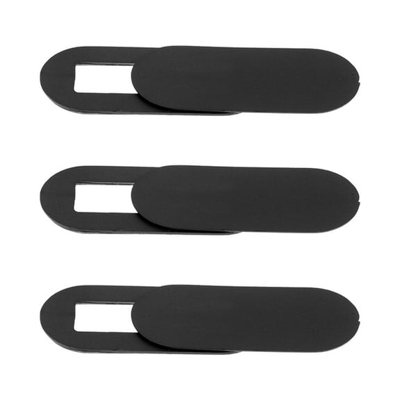 STRANDCHIC 3-Pack Webcam Cover Slider for Privacy, Black ABS Material, Compatible with Laptop, PC, Tablet - Back to School Essential