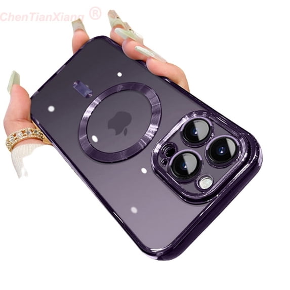 Lens Protection Film With Magsafe Case For iPhone 15 14 13 12 Pro Max Matte Bumper Wireless Charging Magnetic Adsorption Clear