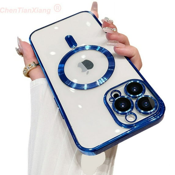 Lens Protection Film With Magsafe Case For iPhone 15 14 13 12 Pro Max Matte Bumper Wireless Charging Magnetic Adsorption Clear