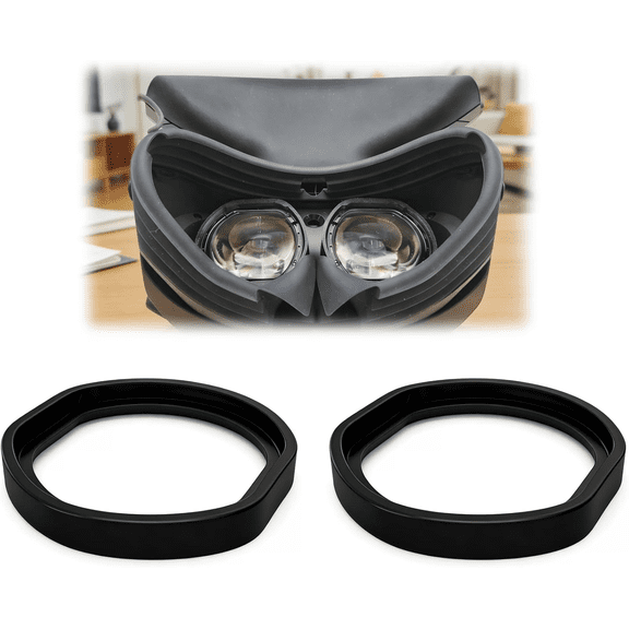 Lens Protector Compatible with PlayStation VR2 Headset, TPU Bumper Guard with Anti-Scratch Design for Eyeglass Wearers and Prescription Lens Safety(2Pcs)