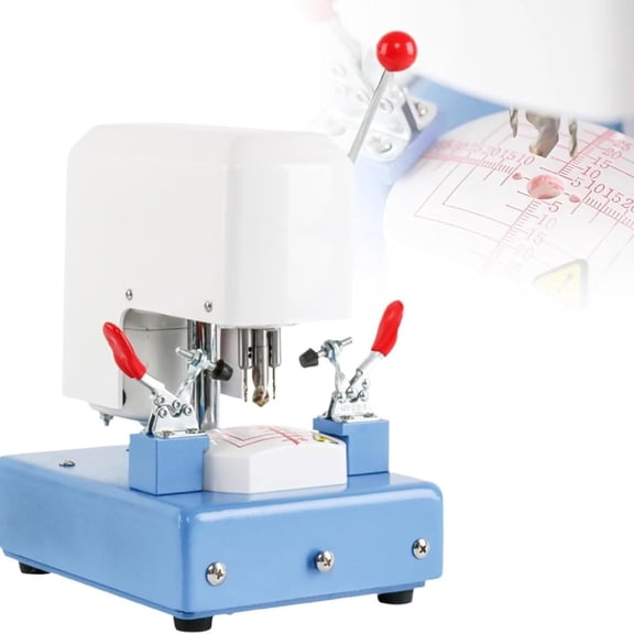 Lens Punching Machine, Lens Template Punching Machine with Clear Scale, 6000r/min High-Frequency Drill Bits and Adjustable Knob and Forth 50mm, for Optical Shops, Vision Care Centers