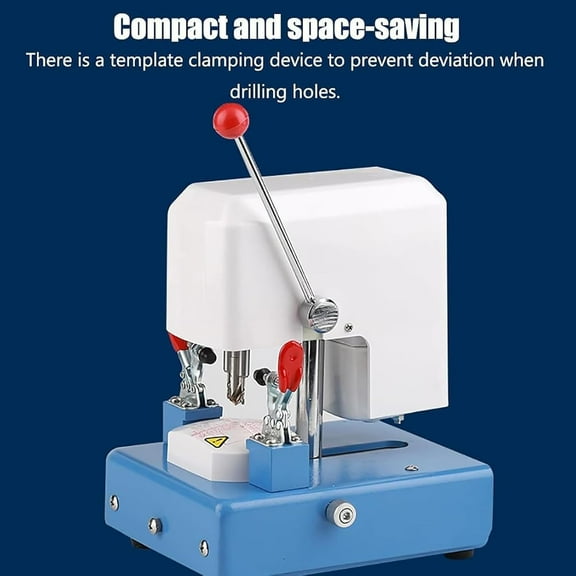 Lens Punching Machine, Lens Template Punching Machine with Clear Scale, 6000r/min High-Frequency Drill Bits and Adjustable Knob and Forth 50mm, for Optical Shops, Vision Care Centers