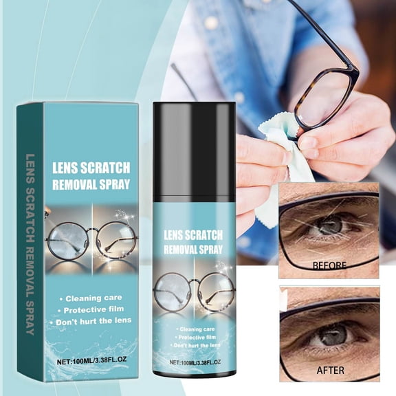 Lens Scratch Removal Spray - 100Ml Eyeglass Cleaner & Conditioner For Glasses, Sunglasses, Screens, Anti-Fog, Streak-Free, Scratch Repair & Protective Coating