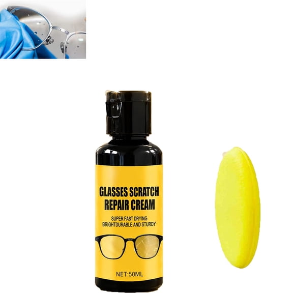 Lens Scratch Remover Kit with Sponge,Glasses Cleaner,Eye Glass Repairing Kit,Glass Scratch Remover,Sunglass Scratches Removers,Super Fast Drying Bright Durable and Sturdy (1pcs)