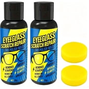Lens Scratch Remover Spray for Glasses, Eyeglass Cleaner & Repair Solution, Multipurpose Lens Care for Sunglasses and Optical Lenses, Streak-Free Clarity2pcsQ