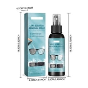 Lens Scratch Repair Liquid, Fast-Acting Fixes Cracks Chips, for Eyeglasses, Sunglasses, Watches, Mirror, Windows and Camera Lenses, 3.38oz