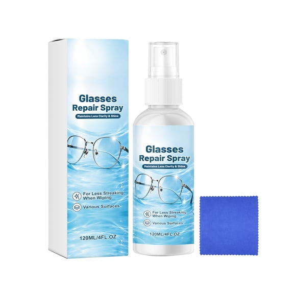 Lens Scratch Repair Spray 120ml for Eyeglasses Sunglasses Improves Clarity Shine Streak Free Optical Care