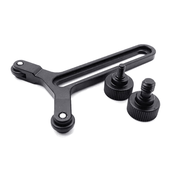 Y Shaped Lens Bracket Aluminum Telephoto Long Lens Support Bracket Systems with Double Wheel Adjustable Frame