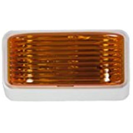 Lens with Base for Porch Light, White-Amber
