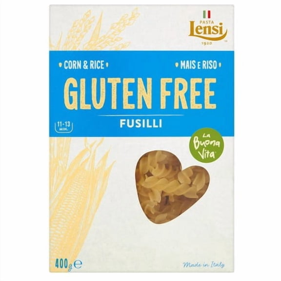 Lensi La Buona Vita Gluten Free Fusilli 400g, British Import (Pack of 3)