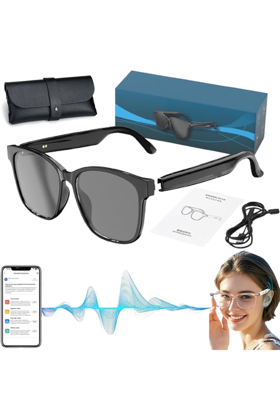 Lenskey AI Translation Glasses 144 Language Real-Time Translation AI Smart Glasses Music Player & Hands-Free Calls