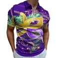 thumbnail image 1 of Lent Approaches Men Zipper T-shirt Summer Casual Short Sleeve T-shirt Top, 1 of 7