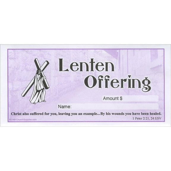 Lenten Church Offering Envelopes, Lent Church Supplies - Pack of 200