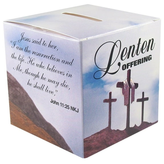 Lenten Easter Offering Box Family Size Cardboard with Crosses - 50 Boxes