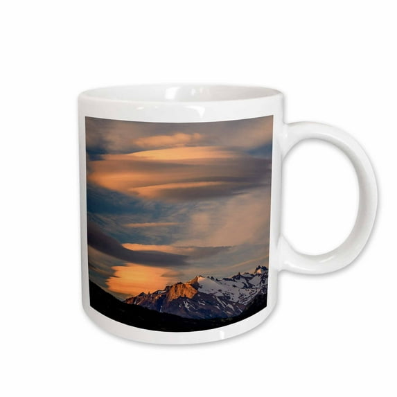 3drose, Lenticular Clouds Over Torres Del Paine National Park, Chile, 11oz Mug