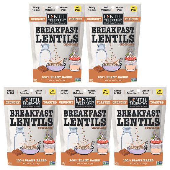 Lentil Telepathy Breakfast Variety Pack (5PackChocolateBreakfast)