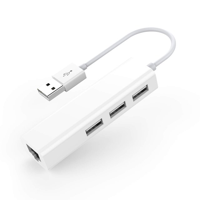 Lention 3 USB Ports Hub with RJ45 LAN Adapter Laptop Dock
