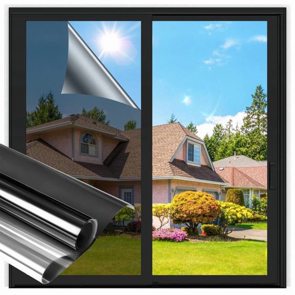 【Lentorgi】Thermal Control Window Film, Window Tint Sun Shading and UV Protection, One Way Privacy Mirror Reflective Film, Explosion Proof Premium PET Material