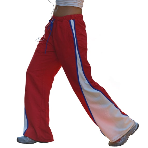 Lentta Women Wide Leg Track Pants Y2K Parachute Pants Colorblock Baggy Elastic Waist Workout Sweatpants