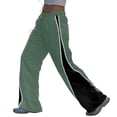 thumbnail image 1 of Lentta Women Wide Leg Track Pants Y2K Parachute Pants Colorblock Baggy Elastic Waist Workout Sweatpants, 1 of 7