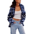 thumbnail image 1 of Lentta Women Y2k Print Boho Cardigan Sweaters Button Down Oversized Knitwear Coats Shawl Collar Fall Fashion Sweater, 1 of 6