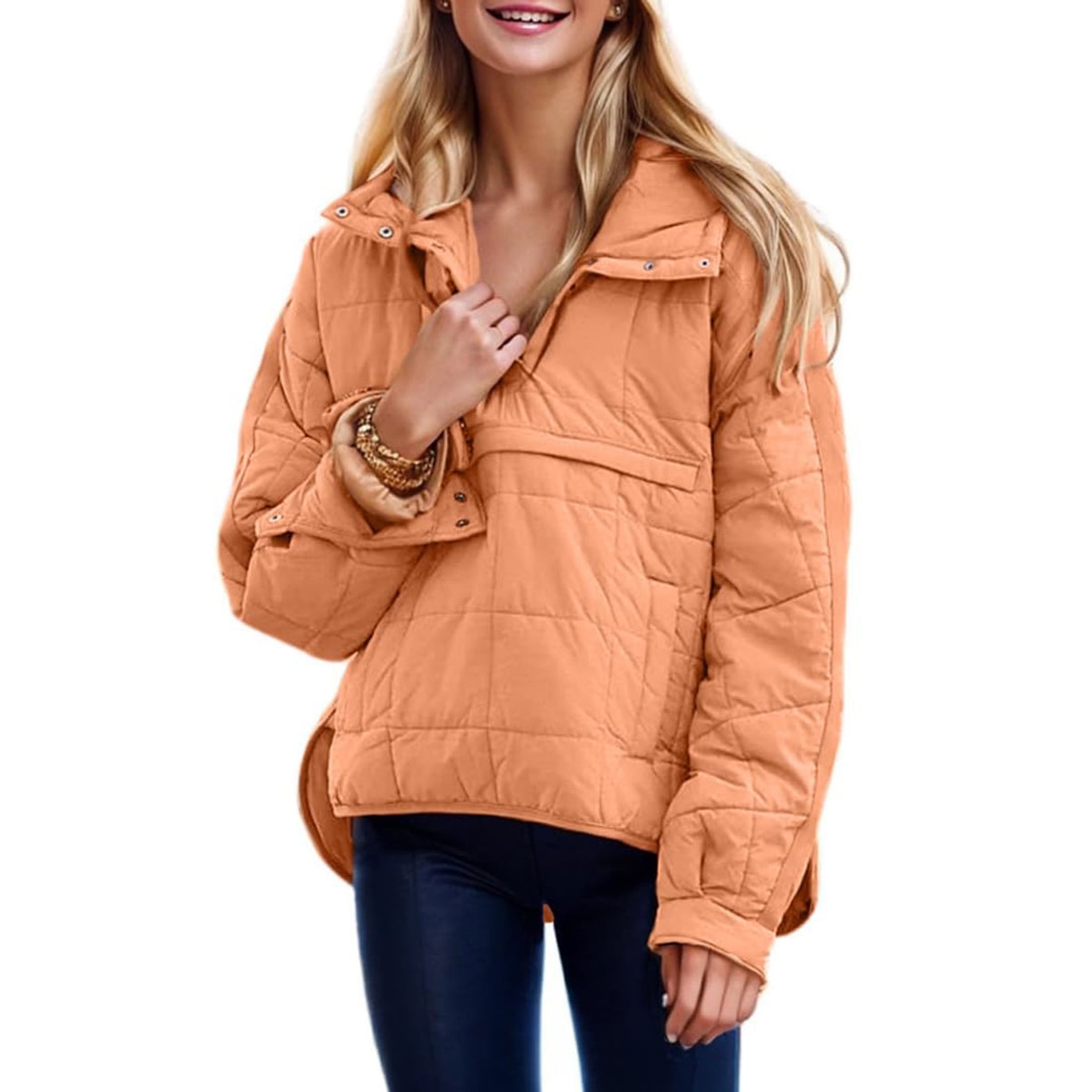 Lentta Womens Oversized Hooded Puffer Quilted Jacket for Women