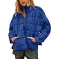 thumbnail image 1 of Lentta Women's Oversized Splice Quilted Lightweight Puffer Jacket Casual Padded Coat Outerwear, 1 of 6