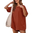 thumbnail image 1 of Lentta Women's Reversible Athletic Romper-Oversized Short Sleeve Hot Shot Tee with Deep Pockets, Casual & Stylish for Workout & Everyday Wear, 1 of 1