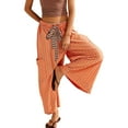 thumbnail image 1 of Lentta Women's Striped Wide Leg Pants Casual Drawstring Lounge Trousers with Pockets, 1 of 7