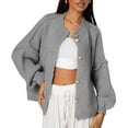 thumbnail image 1 of Lentta Womens Cardigan Sweaters Casual Lightweight Long Sleeve Button Up Oversized Knit Outerwear, 1 of 6