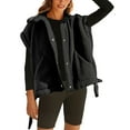 thumbnail image 1 of Lentta Womens Fuzzy Fleece Vest Oversized Sleeveless Sherpa Jacket Button Down Outerwear with Pockets, 1 of 7