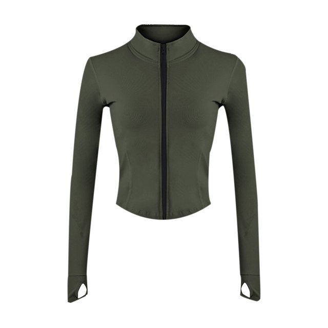 Lentta Womens White Cropped Slim Athletic Yoga Workout Track Sports Zip