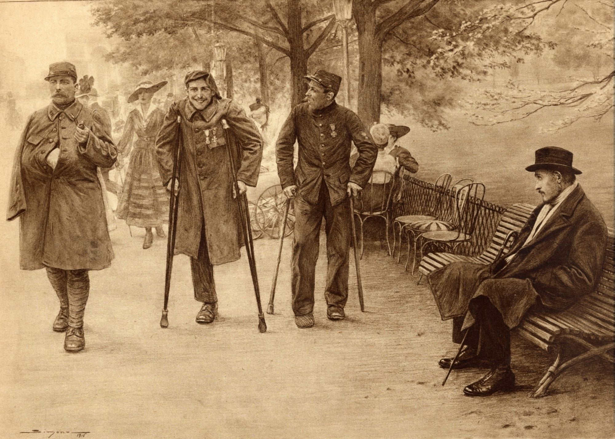 Lenvie Drawn By J Simont 1916 Canvas Art - Ken Welsh Design Pics (36 x 24)