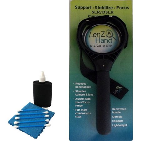 Lenz A Hand, Helps Hold Grip, Stabilize and Focus your DSLR Camera and Lens Nikon Canon Sony Olympus Panasonic Pentax With Camera Lens Cleaning Kit