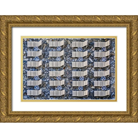 Lenzen, Klaus 14x11 Gold Ornate Wood Framed with Double Matting Museum Art Print Titled - Geometrical